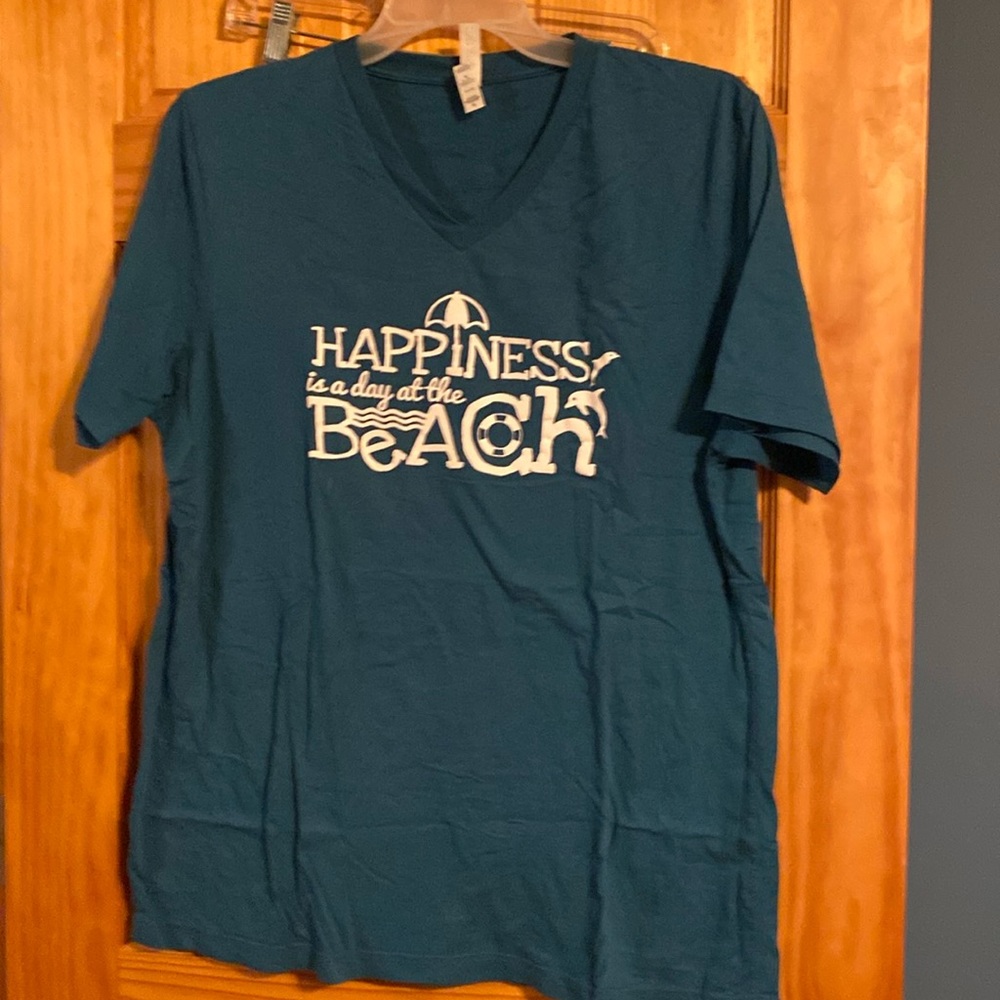 Happiness is a Day at the Beach V/neck Tee